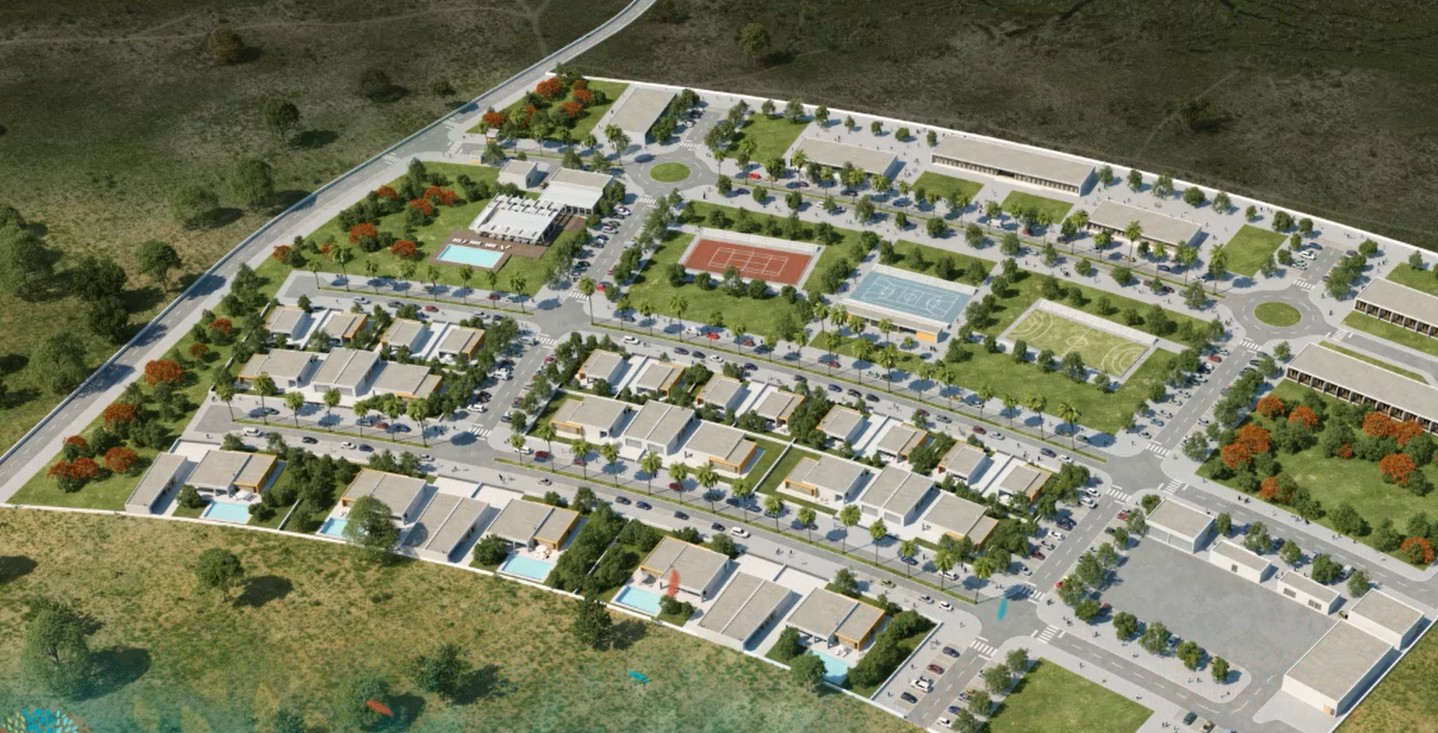 Construção da sede do Polo do Okavango